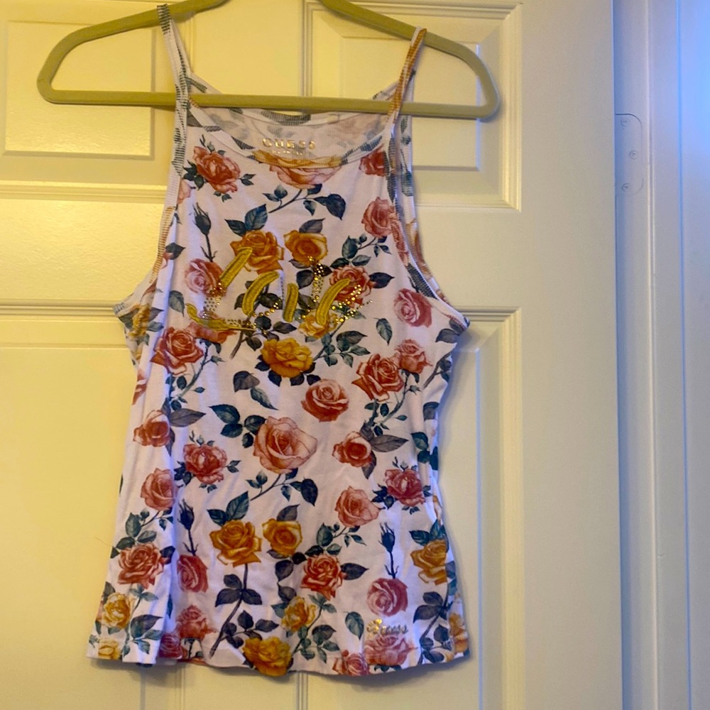 Guess halter high neck xl tank top